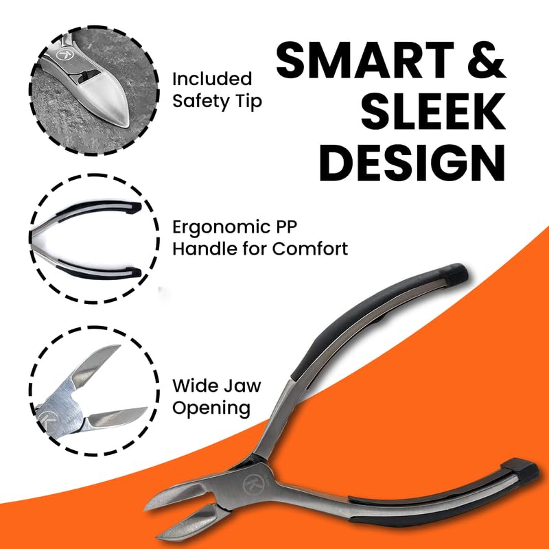 Amazon.com : Kohm Toenail Clippers | Soft Rubber Handle for Easy